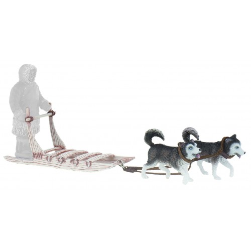 Inuit Dog Sled with 2 Huskies